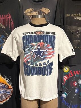 STARTER White Dallas Cowboys Super Bowl Champions Graphic Tee L